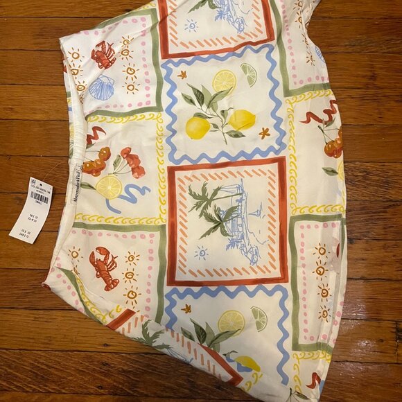 NWT The A&F Sienna Mini Skort in Tile Print - Picture 6 of 8